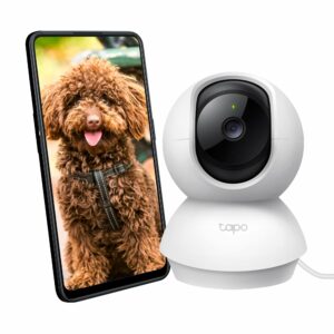 Tapo TP-Link C200 360? 2MP 1080p Full HD Pan/Tilt Home Security Wi-Fi Smart Camera| Alexa Enabled| 2-Way Audio| Night Vision| Motion Detection| Sound and Light Alarm| Indoor CCTV White