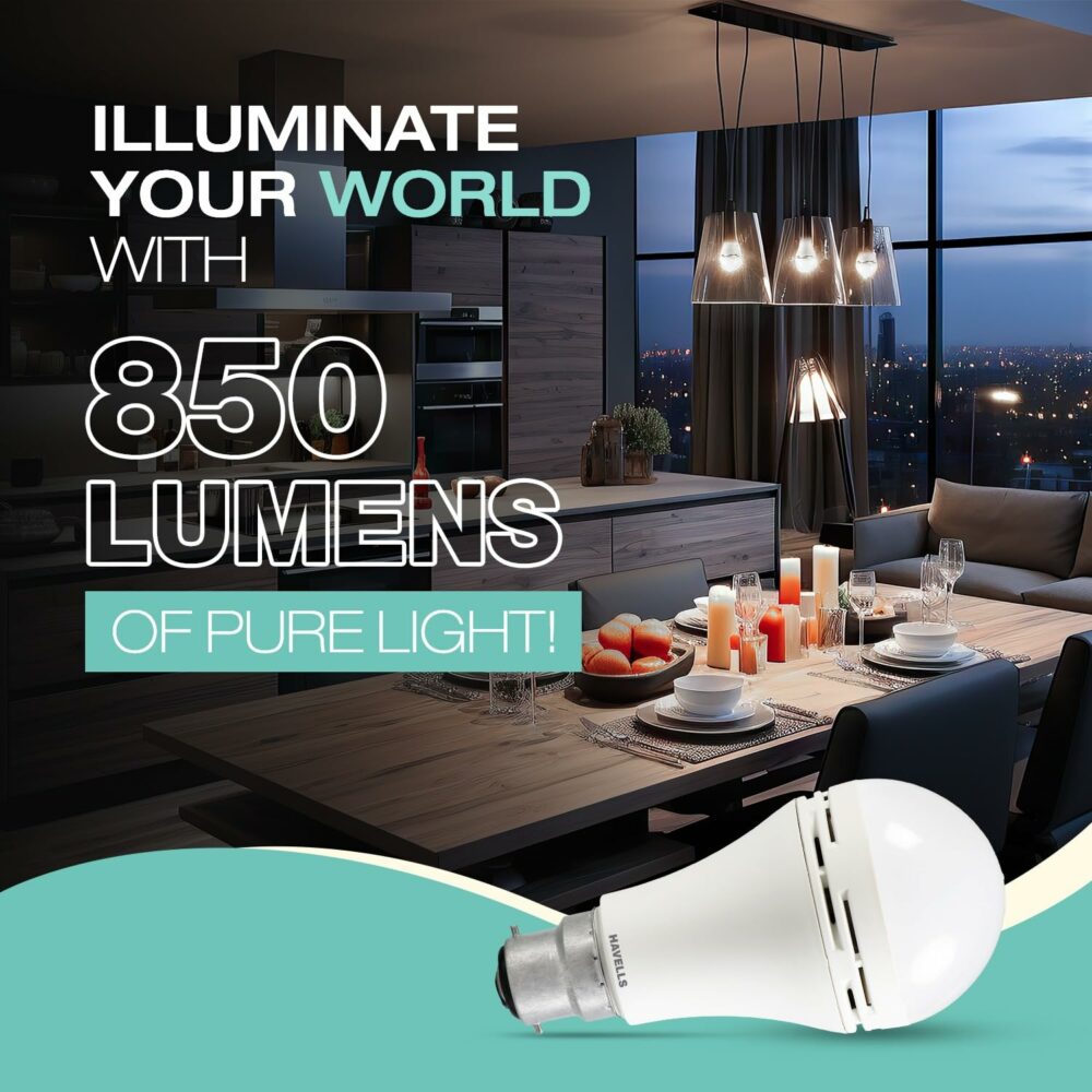 8.5w LED Emergency Bulb | Shatter Resistant |Cool Day White (6500K) | B22 LED Bulb Base | Inverter Bulb for home,4 Hours battery back up| Li-ion Battery | Over charging Protection