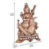 Saraswati Idol Murti Statue Brass Decorative Showpiece for Wall Dcor Room Dcor Best for Housewarming Wedding Gifts(Brass)