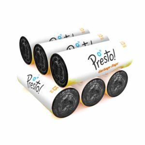 Amazon Brand - Presto! Garbage Bags | Large | 90 Count | 15 Bags X 6 Rolls | 24 X 32 Inches | For Dry & Wet Waste | Black
