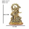 Metal Saraswati Idol, Standard Size, Gold Finish
