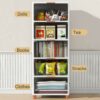 1 Tier Foldable Plastic Cloth Rack for Storage/Kitchen Cupboard/Versatile and Sturdy Wardrobe for Clothes/Storage Organizer/Closet for Bedroom/Living Room/Laundry Room/Study(White)