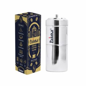 PAJAKA South Indian Filter Coffee Maker - 250 ML Capacity, Stainless Steel Madras Kaapi Kappi Drip Decoction Coffee Brewer, Medium Size for 4 Cups, Home & Kitchen