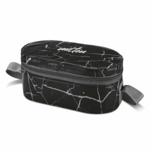 MILTON Executive Lunch Box, 2 Inner Steel Round Containers 280ml Each and 1 Microwave Safe Oval Plastic Container, 450ml with Insulated Bag, Office Tiffin, Leakproof, Easy to Carry, Black