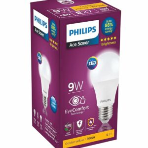 9-Watts E27 LED Warm White LED Bulb, Pack of 1, (Ace Saver)