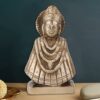 Brass Sitting Khatu Shyam Ji Idol- Symbol of Faith and Devotion, Khatu Shyam Ji Maharaj Murti, Size - 3x5.5In, Weight - 927Gm.