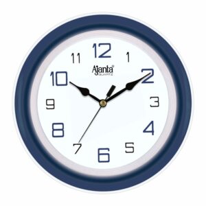 Ajanta Aq-2147 Quartz Glass Abstract Blue Analog Office Clock (210 X 42 X 211 Mm)