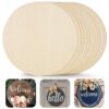 PD Craftozone Round Circle MDF Pine Wood 12 inch MDF Boards for Art and Craft - 2.5mm Unfinished Round Wood Slices for Resin Art, Mandala Art,Pyrography, Painting (5)