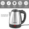 Milton Euroline Go Electro 1 2 Stainless Steel Electric Kettle, (1 Piece), 1 2 Litres, Silver | Power Indicator | 1500 Watts | Auto Cut-off | Detachable 360 Degree Connector | Boiler for Water