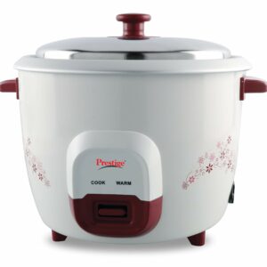 Prestige Prwo 1.8 L Electric Rice Cooker With Dual Control Panel Detachable Power Cord Durable Body Cool Touch Handles Red 1 Year Warranty On Product & 5 Years Warranty On Heating Plate, 1.8 liters