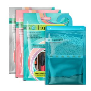 Humicure Moisture Absorber Dehumidifier Hanging Bags with 1 Litre Absorption Capacity for Wardrobe, Bathroom, Kitchen and Bedroom; Prevents Mould & Fungus (Pack of 3, 400gram each, 3 Fragrance Combo)