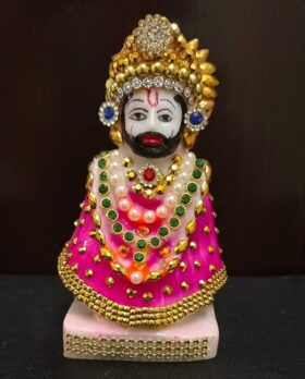 Lord Khatu Shyam Ji Idol | Khatu Baba Idol | Hare ka Shara murti | God Khatu Shyam Murti- Worship Gift Items and Idol for Temple (Khatu Shyam Statue 5inch)