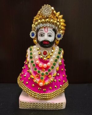 Lord Khatu Shyam Ji Idol | Khatu Baba Idol | Hare ka Shara murti | God Khatu Shyam Murti- Worship Gift Items and Idol for Temple (Khatu Shyam Statue 5inch)