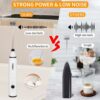 Rechargeable Milk Frother and Coffee Whisker, 3-Speed Electric Frother for Cream, Latte, Cappuccino, Egg Whisker, Stainless Steel, 6 Months Warranty