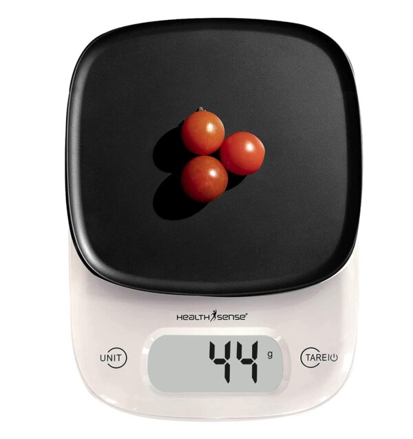HealthSense Weight Machine for Kitchen, Kitchen Food Weighing Scale for Health, Fitness, Home Baking & Cooking with Bright LCD, Touch Button, Tare Function & 1 Year Warranty ? Chef-Mate KS 63
