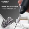Rechargeable Milk Frother & Coffee Whisker with Dual Spring Tech | 1 Year Replacement Warranty | Free Coffee Frothing Recipe Book