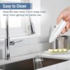 Electric Milk Frother with Stand, One Touch Handheld Whisk Batteries Powered Cappuccino Coffee Frother White, 1 Year Warranty