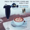 Milk Frother Electric Foam Maker - Portable, Coffee Beater for Kitchen & Travel, Hand Blender Mixer for Milk, Latte, Espresso, Cappuccino, Egg Beater - Classic Multicolor