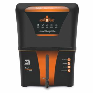 AQUA D PURE 4 in 1 Copper RO Water Purifier with 10 Stage Purification Filtration, UV, UF, TDS Adjuster and 12 Liter Large Storage Tank, Suitable for all type of water supply