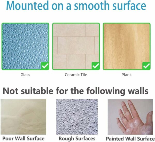 Pack of 2 Self-Adhesive Corner Shelf for Bathroom & Kitchen - No Drilling, Black (8 & 9 Inch) - Image 5