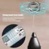Rechargeable Milk Frother & Coffee Whisker | 3-Speed Electric Frother for Cream, Latte, Cappuccino | Egg Whisker | Stainless Steel | 6 Months Warranty | Black