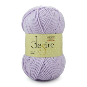 Ganga Acrowools Acrylic Desire Hand Knitting And Crochet Yarn. Pack Of 1 Ball - 100Gms. Shade No - Dsr001, Lilac