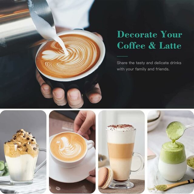 TimeS Handheld Milk Frother Rechargeable, 3-Speed Electric Frother for Coffee with 2 Whisks, Coffee Frother Mixer, Stand-up Design, for Cream, Latte, Cappuccino and for Butter Milk
