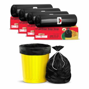 Shalimar Premium (Lavender Fragrance) Scented Garbage Bags Large Size 24x32 Inches|60 Bags (Pack of 4 Rolls with 15 Bags Each) for Dustbin Bag/Trash Bag (Black) - Perforated Box for Easy Dispensing