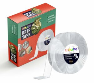 UCRAVO Double Sided Tape Heavy Duty - Multipurpose Removable Traceless Mounting Adhesive Tape for Walls?Washable Reusable Strong Sticky Strips Grip Tape