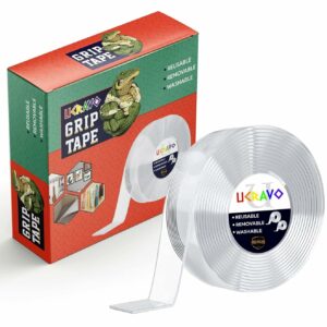 UCRAVO Double Sided Tape Heavy Duty - Multipurpose Removable Traceless Mounting Adhesive Tape for Walls?Washable Reusable Strong Sticky Strips Grip Tape