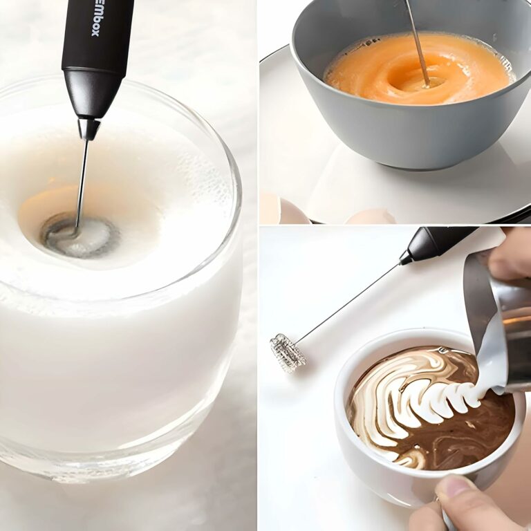Rechargeable Milk Frother & Coffee Whisker | 3-Speed Electric Frother for Cream, Latte, Cappuccino | Egg Whisker | Stainless Steel | 6 Months Warranty | Black
