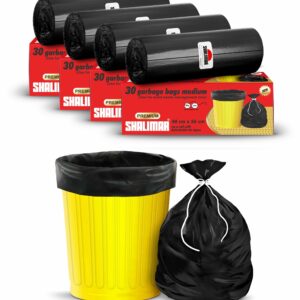 Shalimar Premium (Lavender Fragrance) Scented Garbage Bags Medium Size 19x21 Inches|120 Bags (Pack of 4 Rolls with 30 Bags Each) for Dustbin Bag/Trash Bag (Black) - Perforated Box for Easy Dispensing
