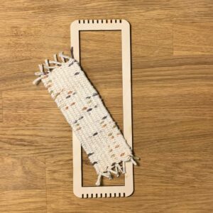 American-Elm Set of 3 Wood Weaving Loom Frame - Wood (8 in x 2.75 in) Natural Kids Beginners Art and Craft Mini Loom Frame, (Needle and Thread are Not Include)
