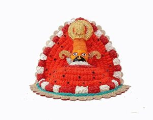 Efinito_Art_Shop Made in India Ceramic Baba Khatu Shyam Handcraft Idol of Baba Shyam Best Item for Puja and Car Dashboard, Medium, White