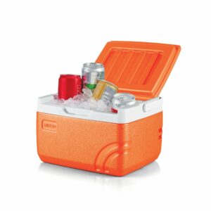 Milton Super Chill 3 PU Insulated Ice Pail 2.06 litres with Portable Handle, Chiller, Ice Cubes Storage Bucket, Cooler Box for Travel Party Car Picnic Road Trip, Orange