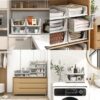 3 Pieces Wardrobe Organizer Set, Foldable & Stackable Polypropylene Closet Basket for Clothes, Cupboard Storage Solution