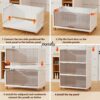 4 Tier Foldable Plastic Cloth Rack for Storage, Kitchen Cupboard, Versatile Wardrobe Organizer for Clothes, Closet for Bedroom, Living Room, Laundry Room, Study