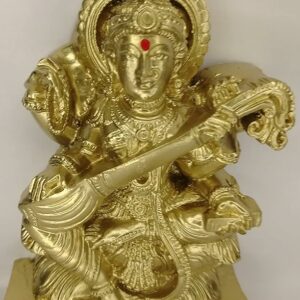 Goddess SARASWATHI Devi / SARADHA / Vidya Devi / Saraswati Idol 13 cm Height