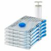 amazon basics Vacuum Compression Storage Bags with Hand Pump - Large, 5-Pack
