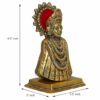 Premium Baba Khatu Shyam ji Idol Statue Showpiece for Home and Pooja Decoration | Khatu Shyam Murti for Home and Car Dashboard | Diwali Corporate Gifting (Gold, 6.5 Inches)