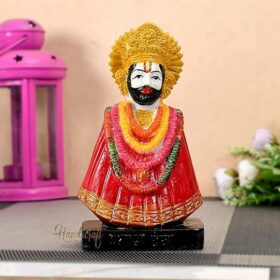 Handicraft Hub India Shri Khatu Shyam Ji Statue Shyam Baba Idols Murti for Pooja Home Decoration Multicolor, (L 8.5 x H 15.5 CM)