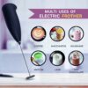 Electric Milk Frother Hand Blender,Portable Coffee Beater for Kitchen,Latte,Cappuccino,Egg Beater & Juice Mixer,Compact Foam Maker (Multicolor)