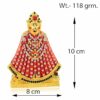 Brass Gold Plated Colourful Ricj Big Size Khatu Shyam ji Hindu Idol Home Decor Stand Puja Item Jewellery (STKL7805)