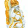 Saraswati White marbel dust Small for Decoration and Pooja, Resin Saraswati Murti, Saraswati with Veena ( Height - 4 Inch, Weight - 200 GM )