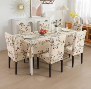 A PVC dining table cover is a type of protective covering made from PVC (polyvinyl chloride) material that is specifically designed to fit over a dining table. It is intended to protect the table surface from scratches, spills, and stains, while also providing a decorative element to the dining area.