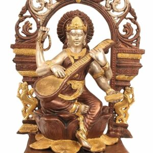 The Goddess of Music -Saraswati - Brass Statue