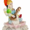White Saraswati Idol, Oval Shape, Resin Made, Size Aprox 8cm and 90g, Pack of 1 Saraswati Idol in Box