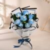 FlowerAura Fresh Live Flower Bouquet of 8 Blue Color Spray Roses Flowers For Birthday Gift, Anniversary Gift, Women's Day Gift, Valentine's Day Gift & Gift For Special Occasion (Same Day Delivery)