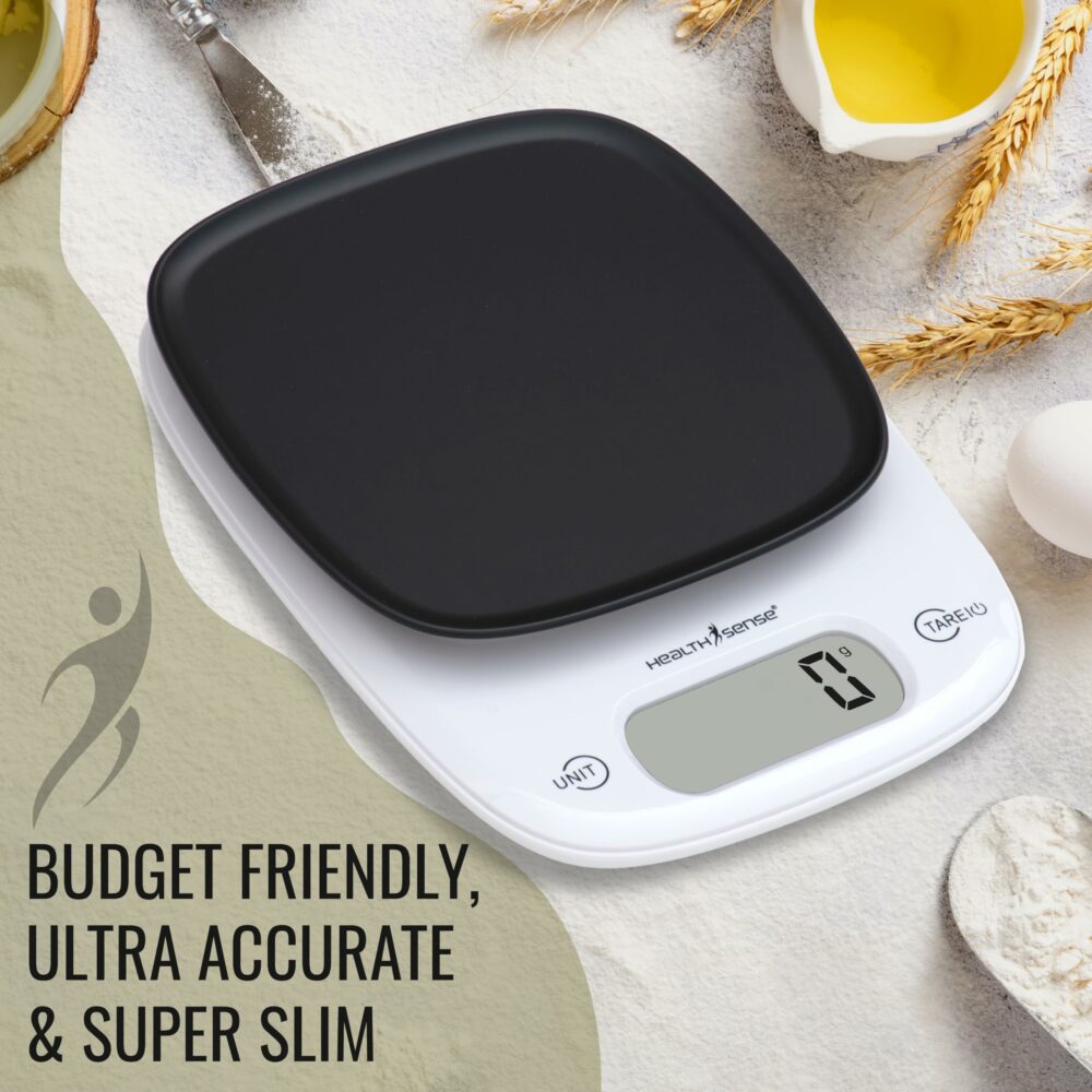 HealthSense Weight Machine for Kitchen, Kitchen Food Weighing Scale for Health, Fitness, Home Baking & Cooking with Bright LCD, Touch Button, Tare Function & 1 Year Warranty ? Chef-Mate KS 63 - Image 4