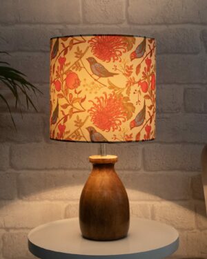 Homesake? Lamp, Table Lamp, Night Lamp for Bedroom, Home Decor Items, Lamp for Living Room, Light Lamp, Bedside Lamp, Room Decor, Dovel Pot - (Wooden Base, Birds)